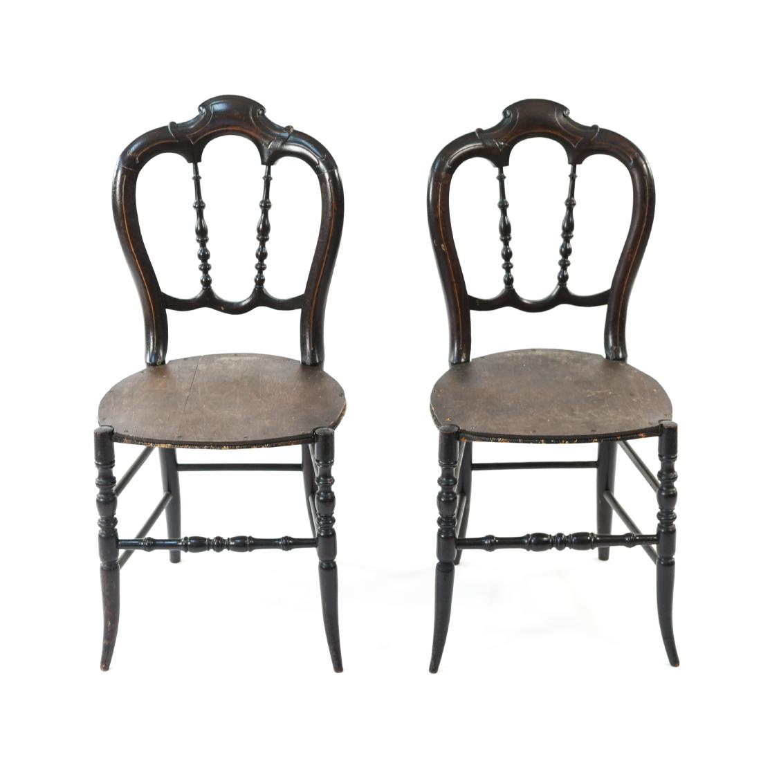 PAIR OF 19TH C. SIDE CHAIRS (1 of 13)