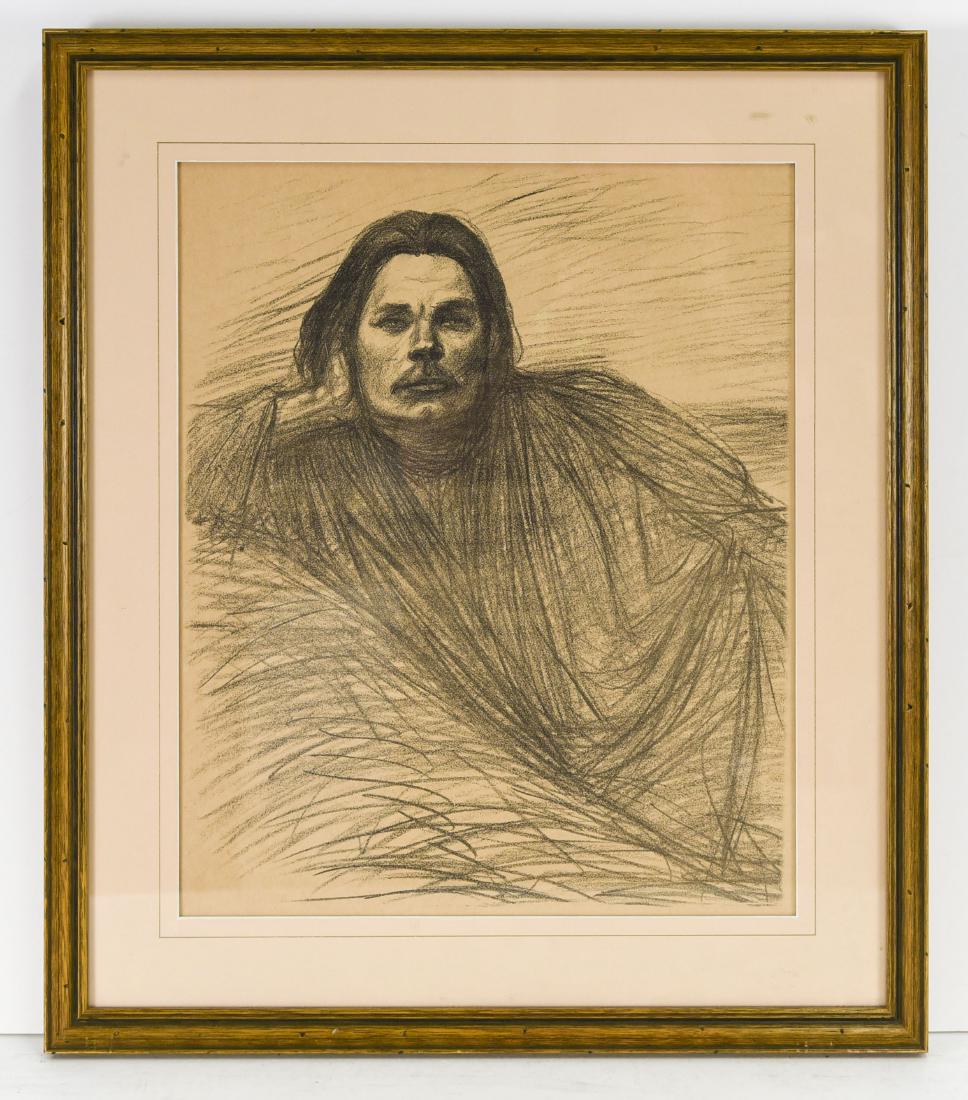 THEOPHILE ALEXANDRE STEINLEN LITHROGRAPH PRINT: Dimensions: (Frame) H 25.75" x W 22"