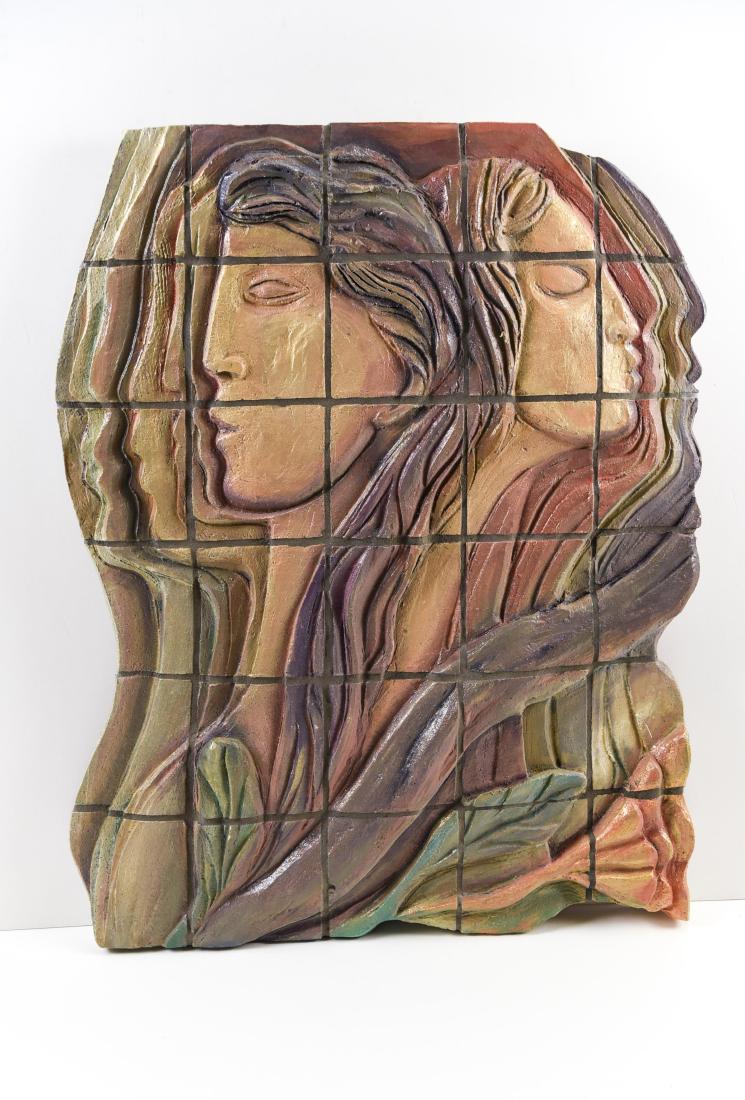 HELEN WEBBER SCULPTED TILE WALL SCULPTURE (1 of 6)