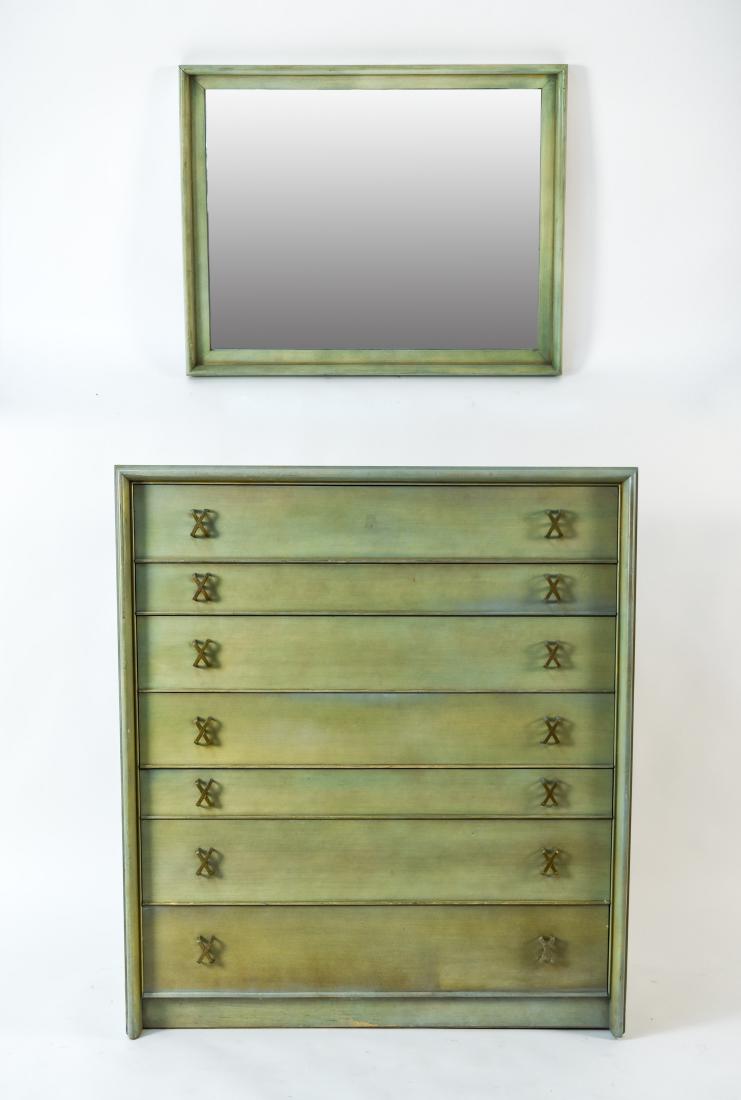 PAUL FRANKL TALL DRESSER WITH MIRROR (1 of 20)