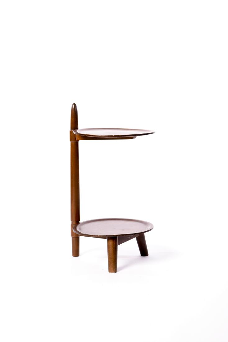 DANISH MID-CENTURY OAK TWO-TIER SIDE TABLE (1 of 7)