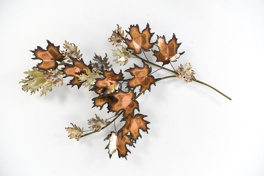 CURTIS JERE BRUTALIST LEAF WALL SCULPTURE (1 of 12)