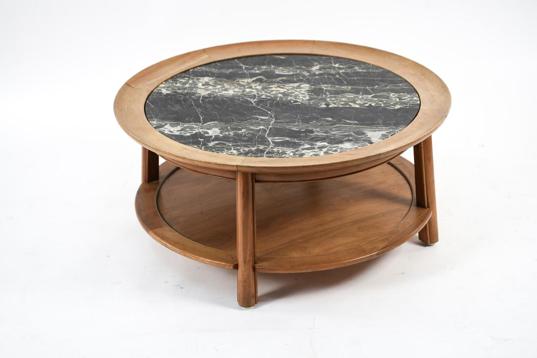 MID-CENTURY WIDDICOMB MARBLE TOP COFFEE TABLE (1 of 8)