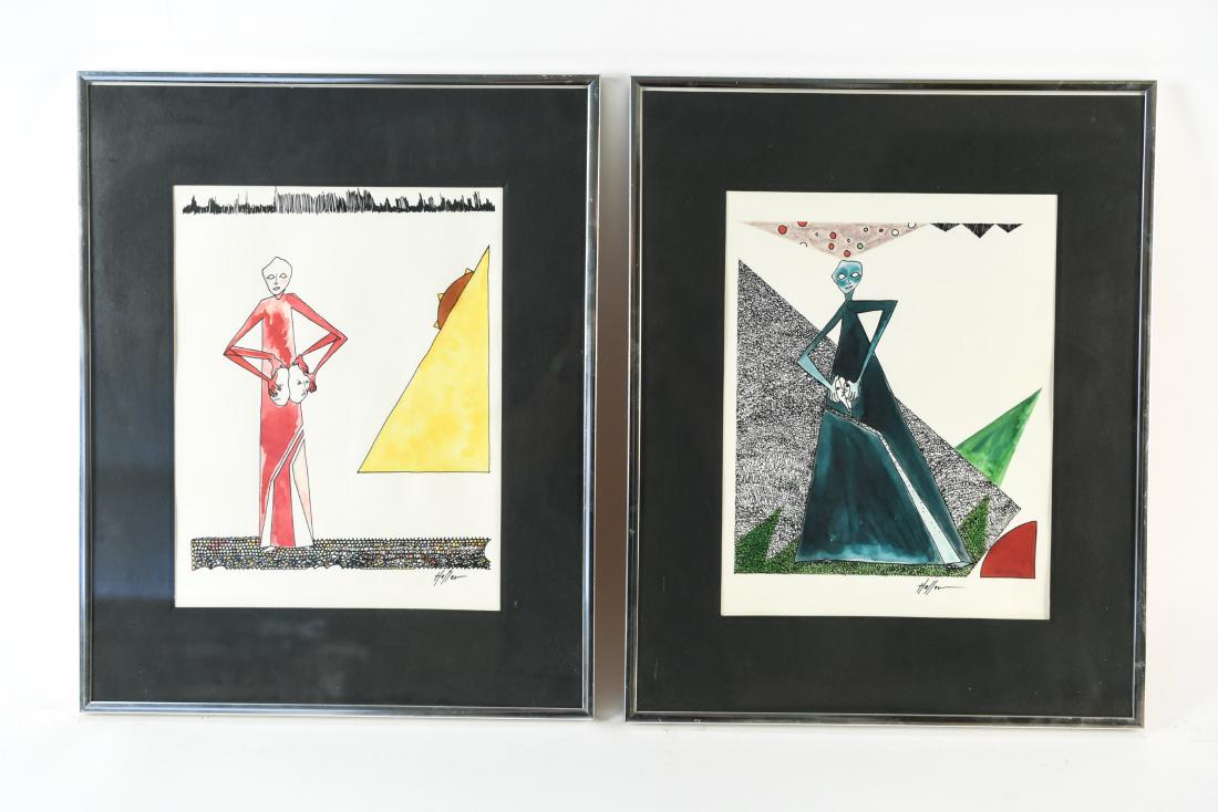 (2) TOBY HELLER MARKER DRAWINGS (1 of 10)