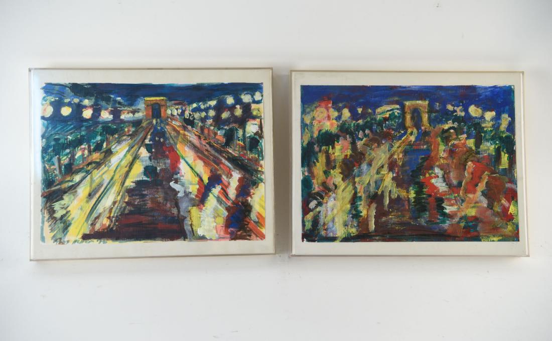 (2) TOBY HELLER ACRYLIC ON CANVAS PAINTINGS (1 of 10)