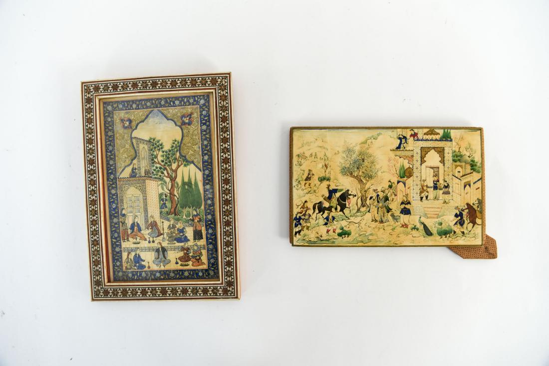 TWO 20TH CENTURY PERSIAN MINIATURE PAINTINGS (1 of 12)