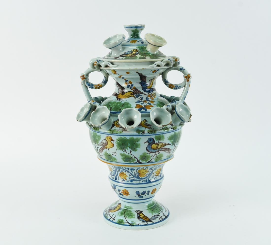 19TH CENTURY NEVERS FAIENCE CERAMIC TULIP VASE (1 of 15)