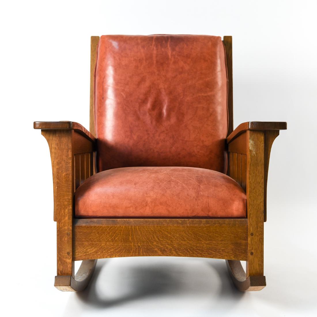 STICKLEY ARTS AND CRAFTS STYLE ROCKING CHAIR (1 of 16)