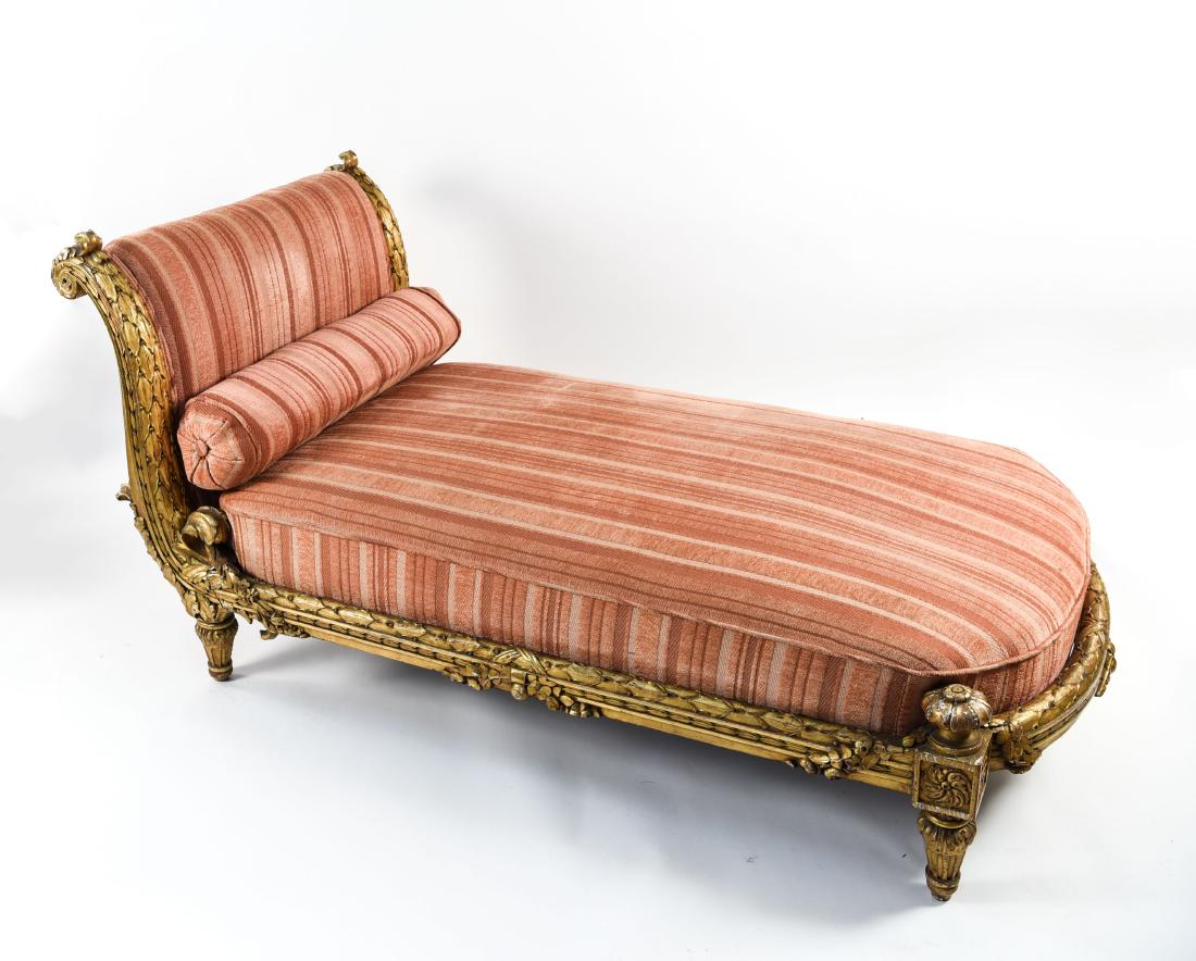 19TH C. CARVED AND GILDED DAYBED (1 of 17)