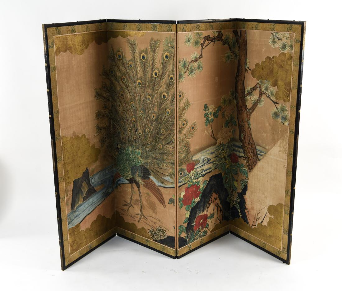 JAPANESE 18TH C. FOUR-FOLD SCREEN (1 of 17)