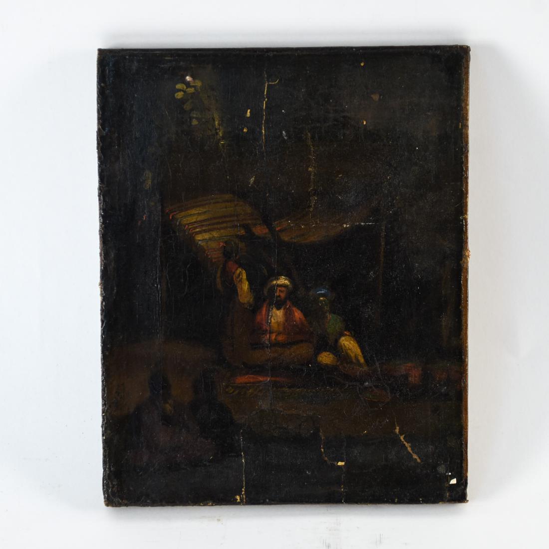 19TH C. ORIENTALIST SCENE OIL ON CANVAS (1 of 8)