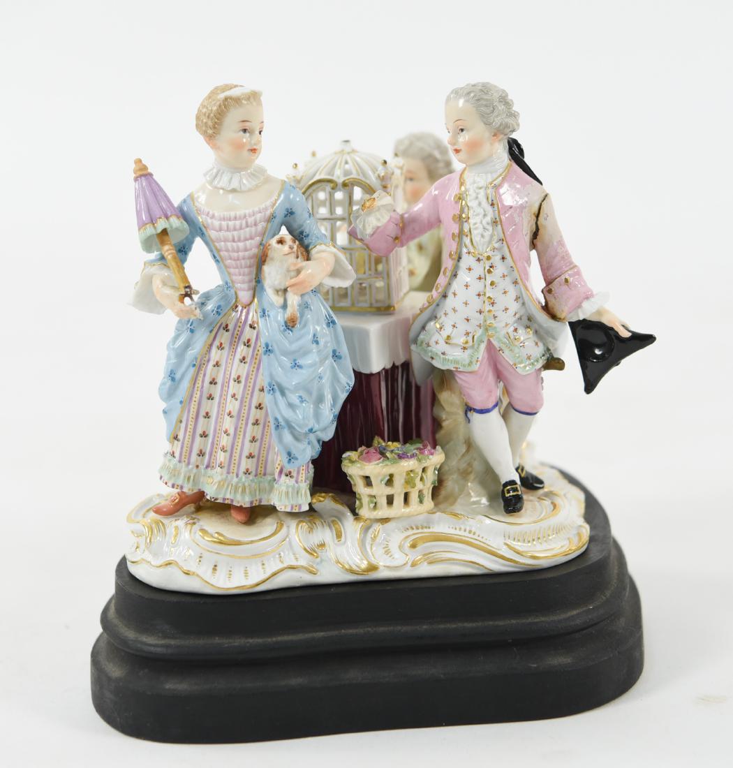20TH C. MEISSEN STYLE PORCELAIN FIGURAL GROUP (1 of 11)