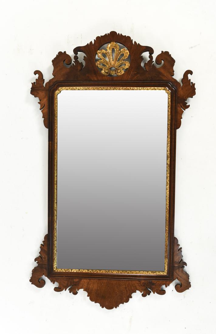 19TH C. CHIPPENDALE STYLE MIRROR WITH SHELL (1 of 7)
