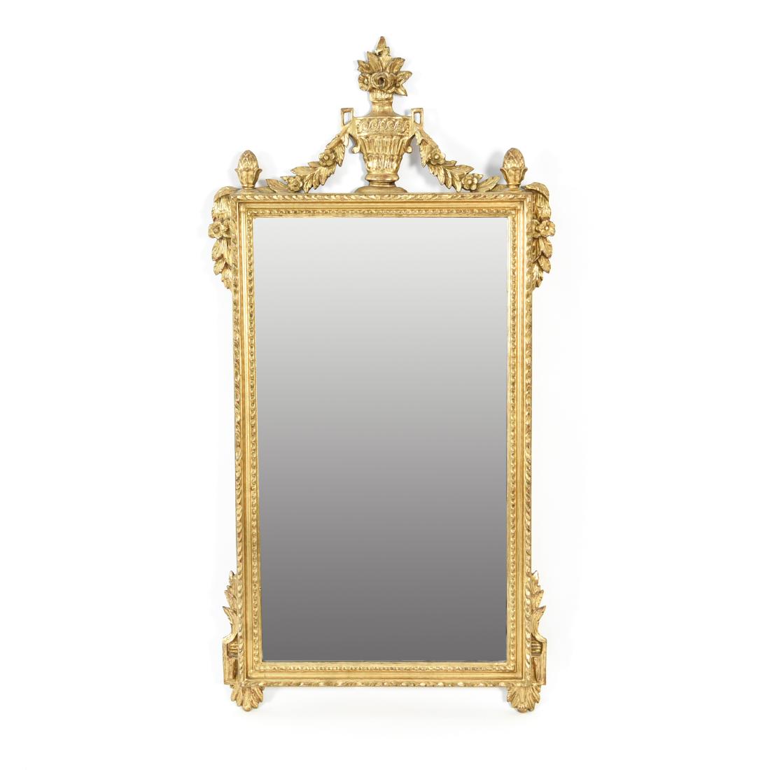 MODERN CARVED AND GILDED 18TH C. STYLE MIRROR (1 of 12)