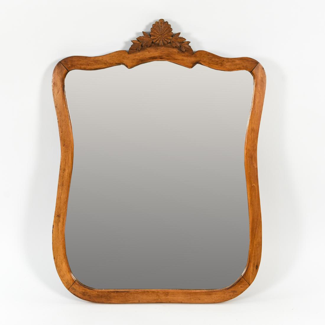 ANTIQUE MIRROR: Dimensions: H 35.5" x W 26.5" Condition: Wear consistent with age.
