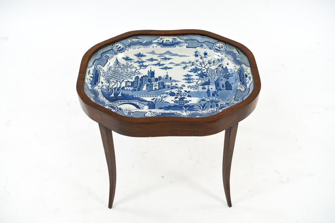 19TH C. CHINESE EXPORT PLATTER INSET TABLE (1 of 9)