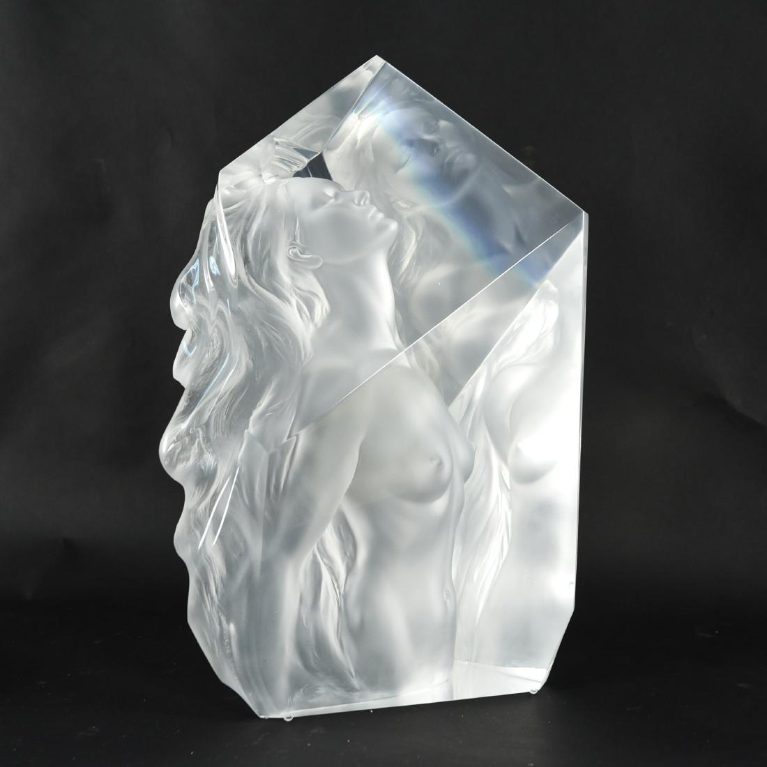FREDERICK HART (1943 - 1999) "EXALTATION": Limited edition acrylic sculpture titled "Exaltation." 24 / 350. With COA. In original Hanson Gallery packaging. Dimensions: H 23.25" x W 14" x D 13.5" Condition: No issues to note.