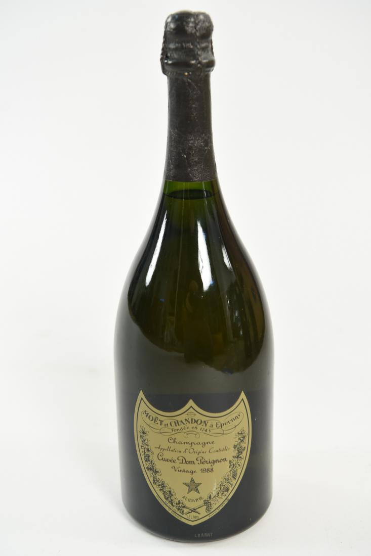 CUVEE DOM PERIGNON 1.5 LITER VINTAGE 1988: Without box. Dimensions: H 14.5" x Dia. 5" Condition: Unopened.