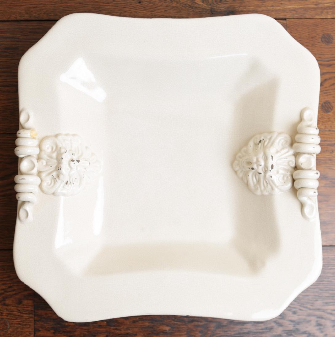 CONTEMPORARY ITALIAN CRACKLE GLAZED PLATTER (1 of 13)