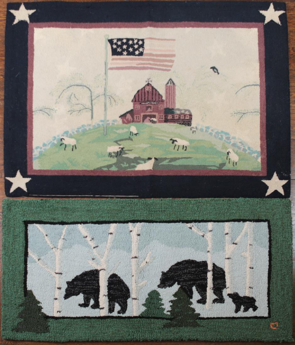 (2) 20TH C. HOOKED RUGS (1 of 9)