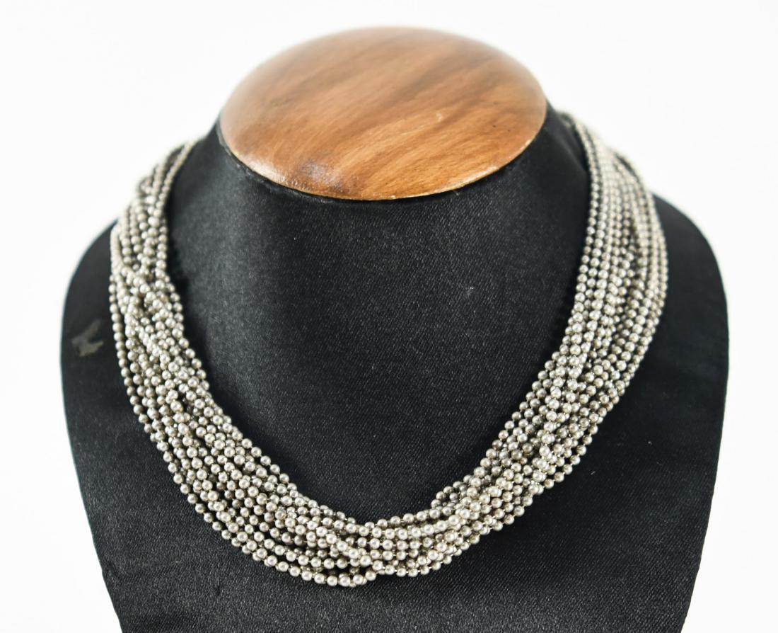 LAGOS CAVIAR SILVER & GOLD BEADED STRAND NECKLACE (1 of 9)