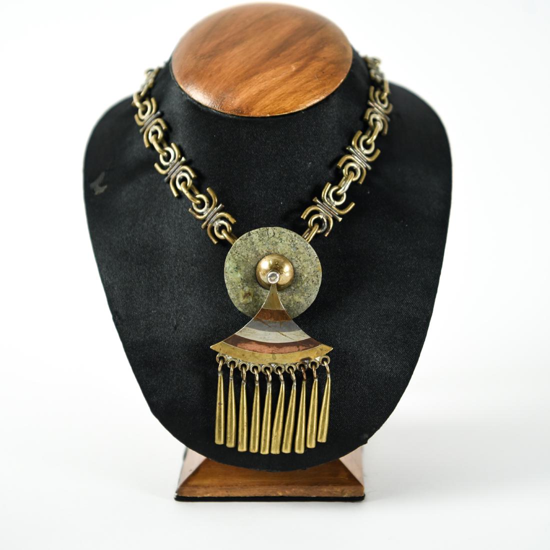 LOS CASTILLO MEXICAN MIXED METAL NECKLACE (1 of 10)