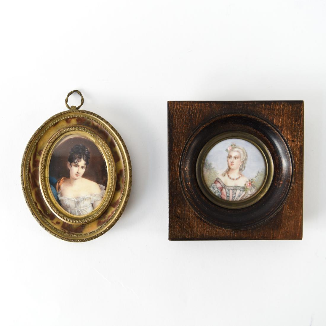 (2) ANTIQUE MINIATURE PORTRAITS (1 of 11)