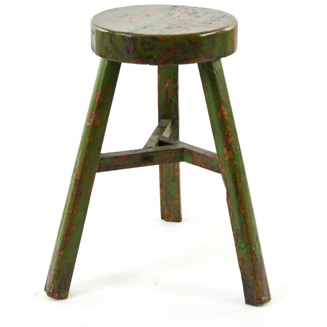 GREEN PAINTED STOOL (1 of 8)