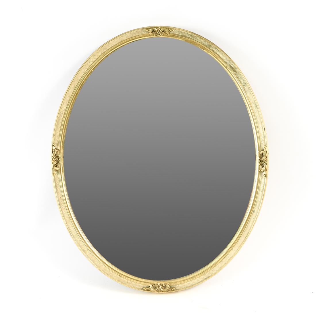 GOLD GILT FRAME OVAL MIRROR (1 of 9)