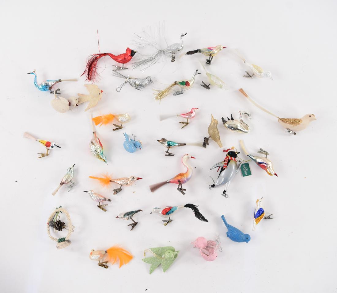GROUPING OF VINTAGE BIRD CHRISTMAS ORNAMENTS (1 of 8)