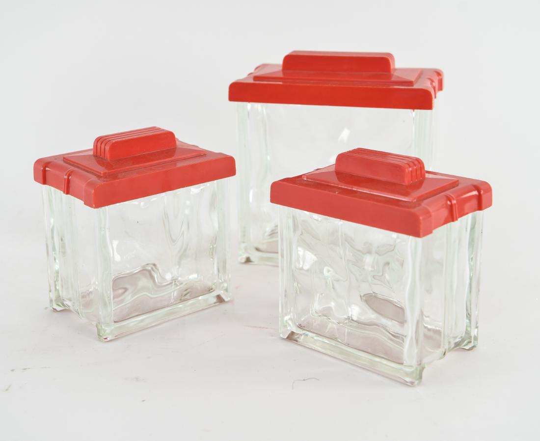 (3) VINTAGE CANISTERS (1 of 8)