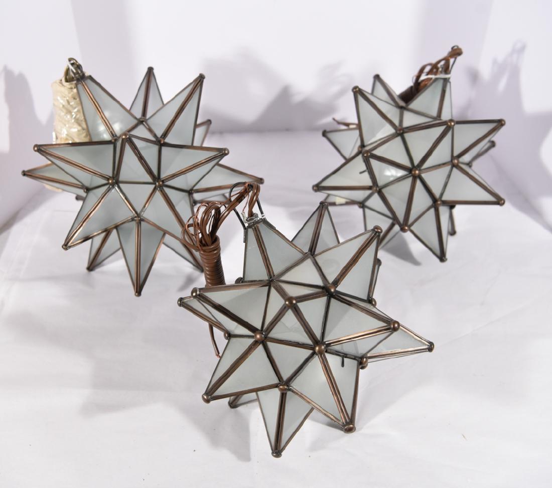 (3) FROSTED STAR HANGING FIXTURES (1 of 5)
