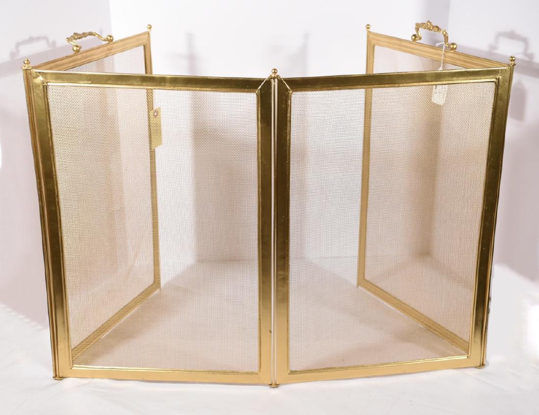 VINTAGE METAL MESH FIRESCREEN (1 of 4)