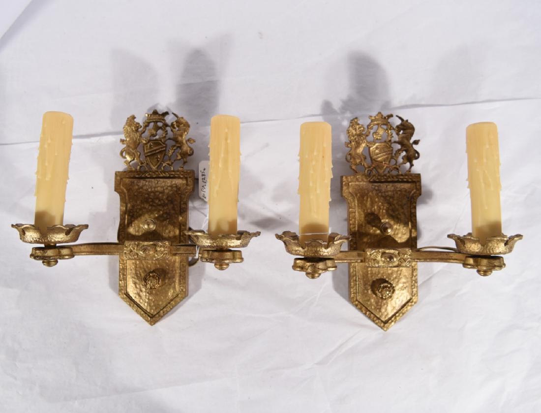 PAIR OF VINTAGE RENAISSANCE REVIVAL WALL SCONCES (1 of 8)