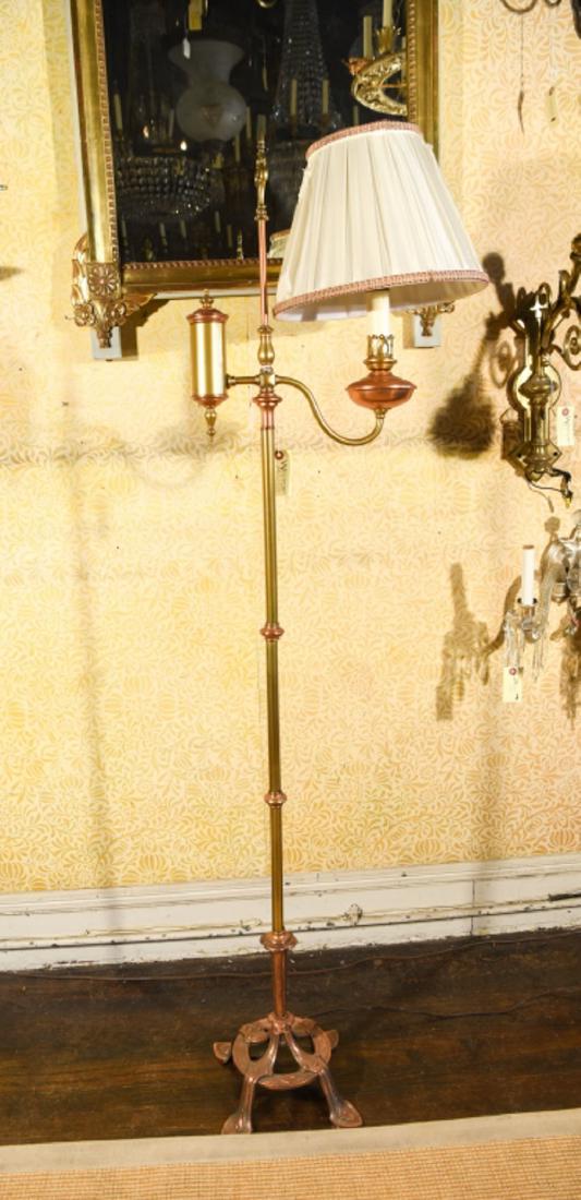 ARTS & CRAFTS COPPER & BRASS FLOOR LAMP (1 of 10)