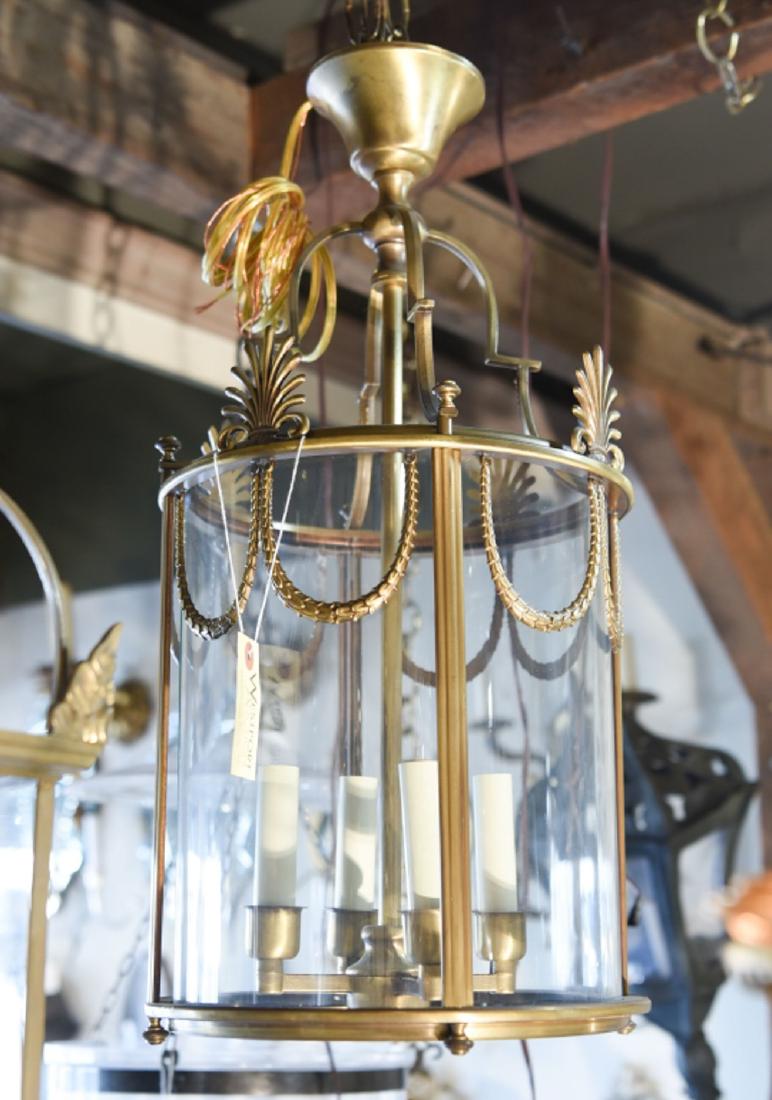 VINTAGE BRASS HANGING FIXTURE (1 of 7)
