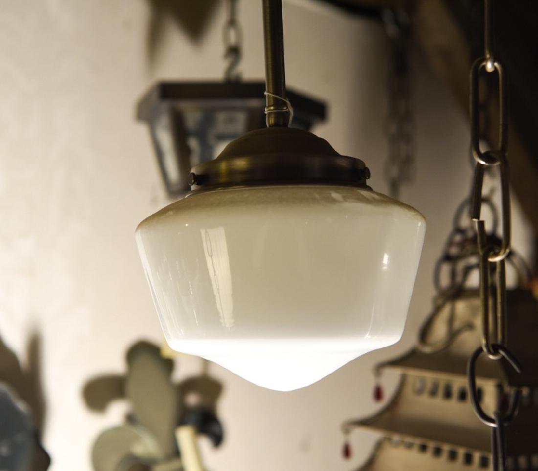 MILK GLASS DROP PENDANT LIGHT (1 of 4)