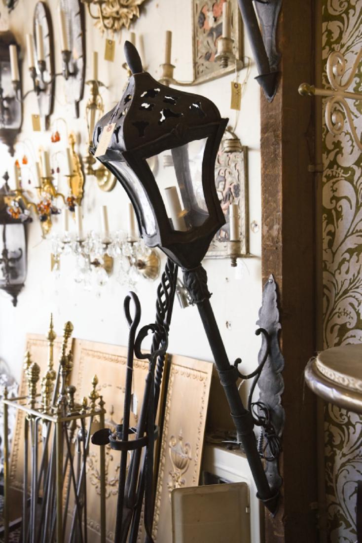 PAIR CONTEMPORARY IRON VENETIAN STYLE TORCHIERES (1 of 8)