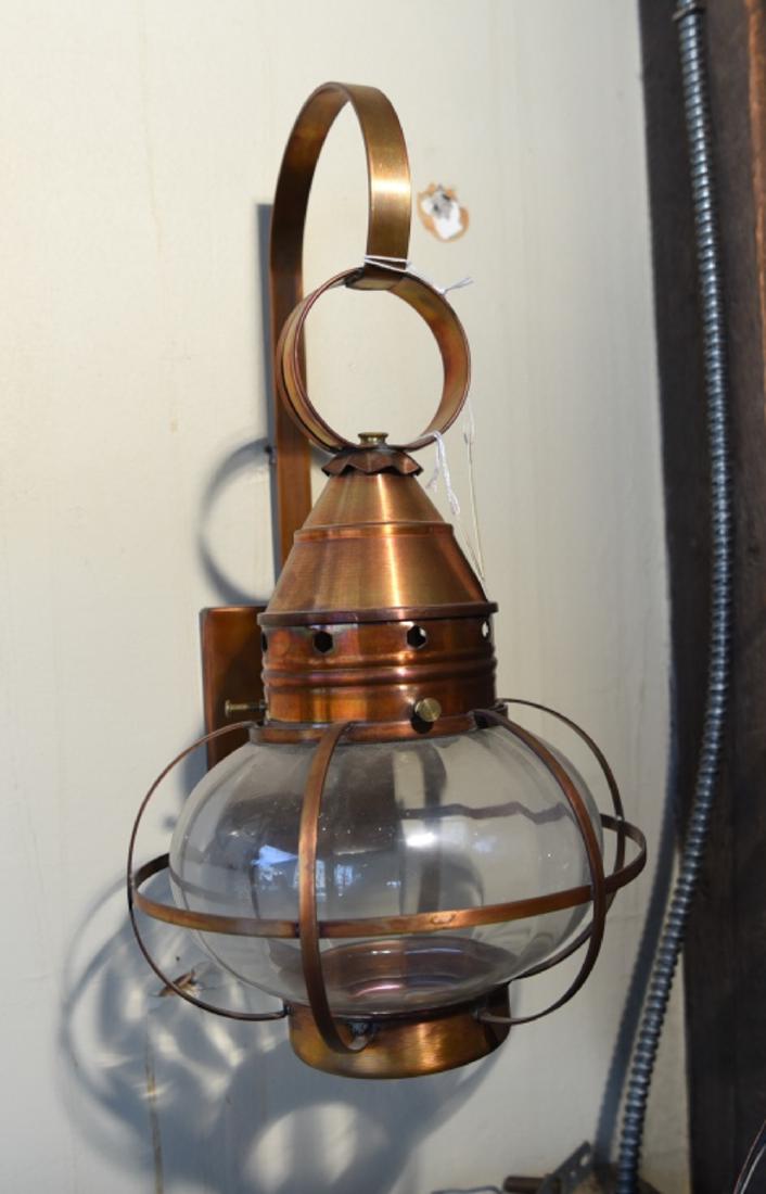 COPPER AND OPTIC GLASS SCONCE (1 of 4)
