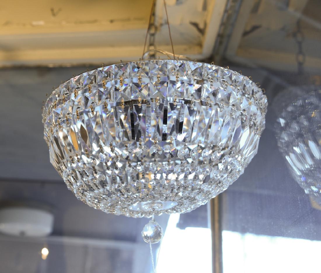 CONTEMPORARY CRYSTAL FLUSH MOUNT CEILING FIXTURE (1 of 2)