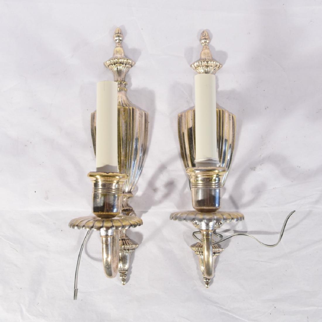 PAIR OF VINTAGE FEDERAL STYLE WALL SCONCES (1 of 9)
