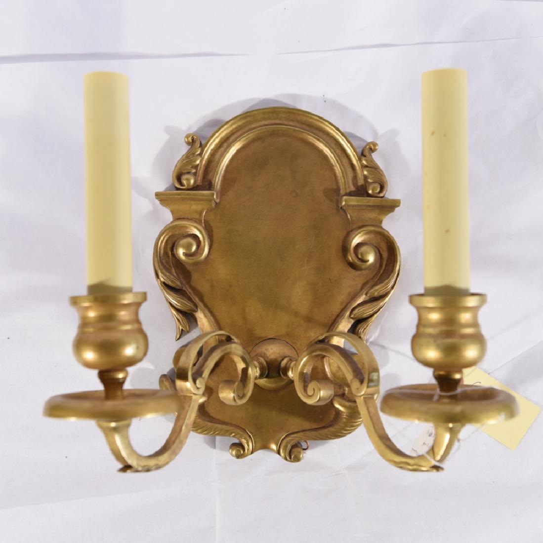 VINTAGE CALDWELL BRASS TWO-LIGHT SCONCE (1 of 5)