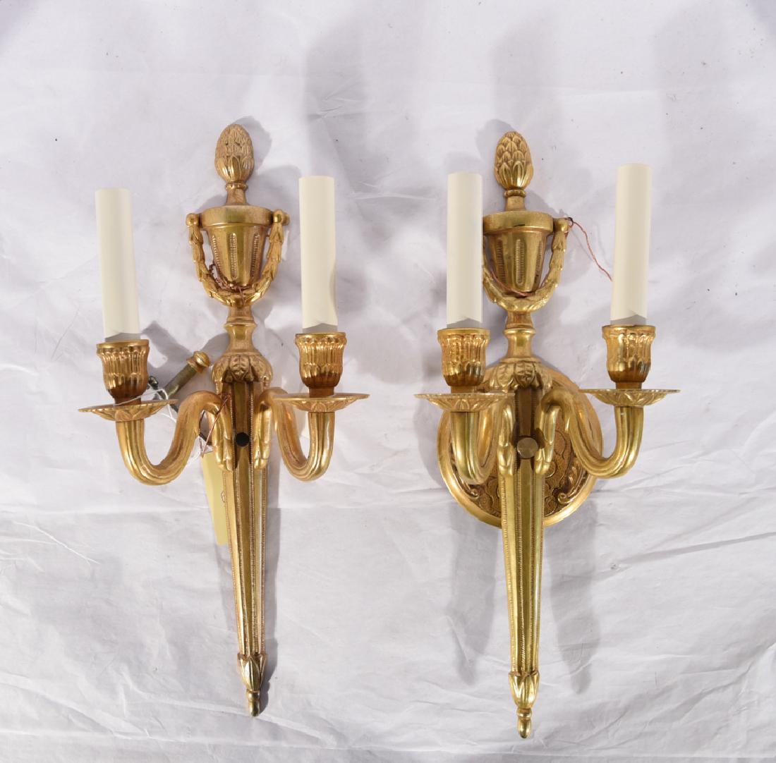 PAIR OF VINTAGE BRASS TWO-ARM SCONCES (1 of 10)
