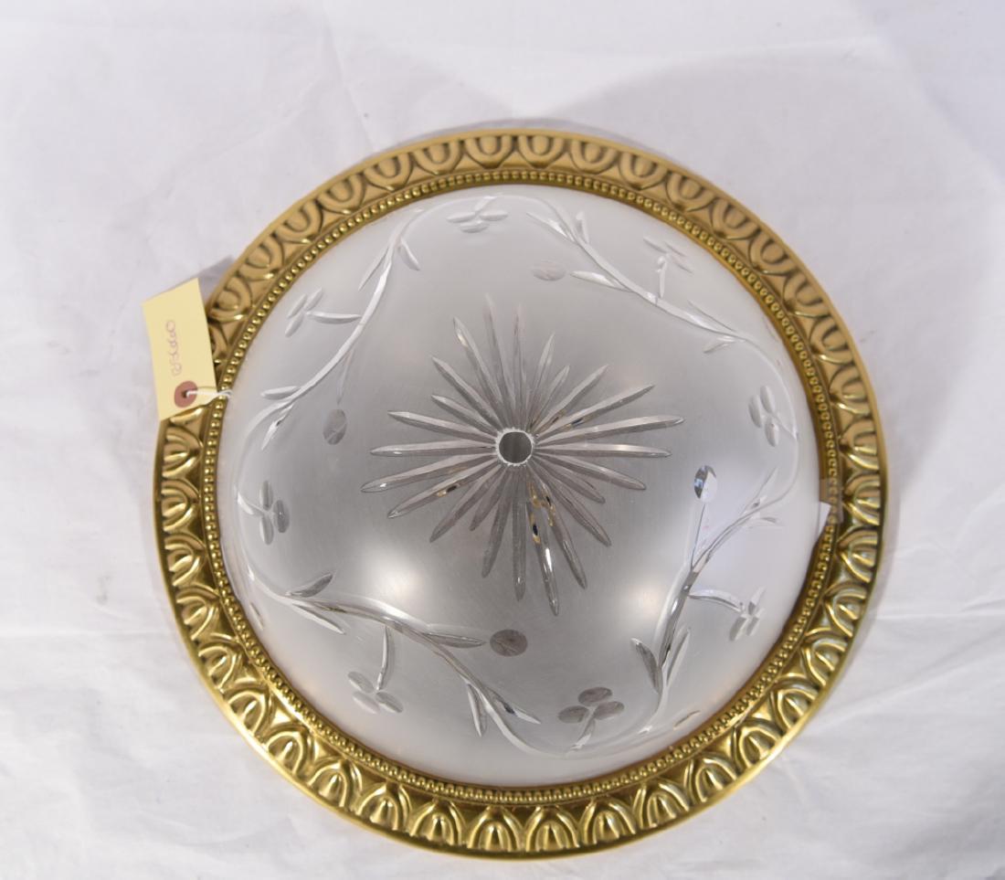 CONTEMPORARY CUT GLASS FLUSH MOUNT FIXTURE (1 of 8)