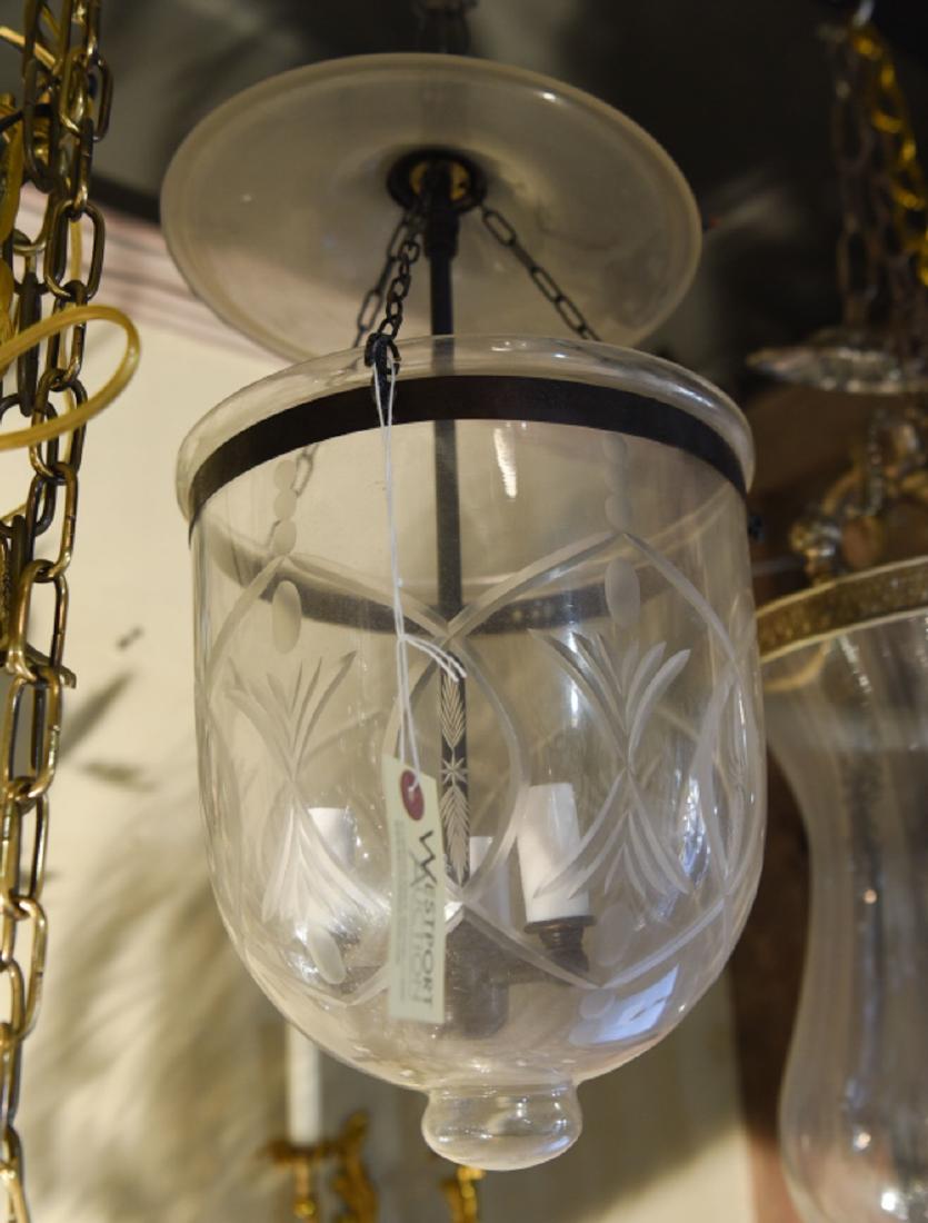 VINTAGE BELL JAR DROP LIGHT FIXTURE (1 of 5)