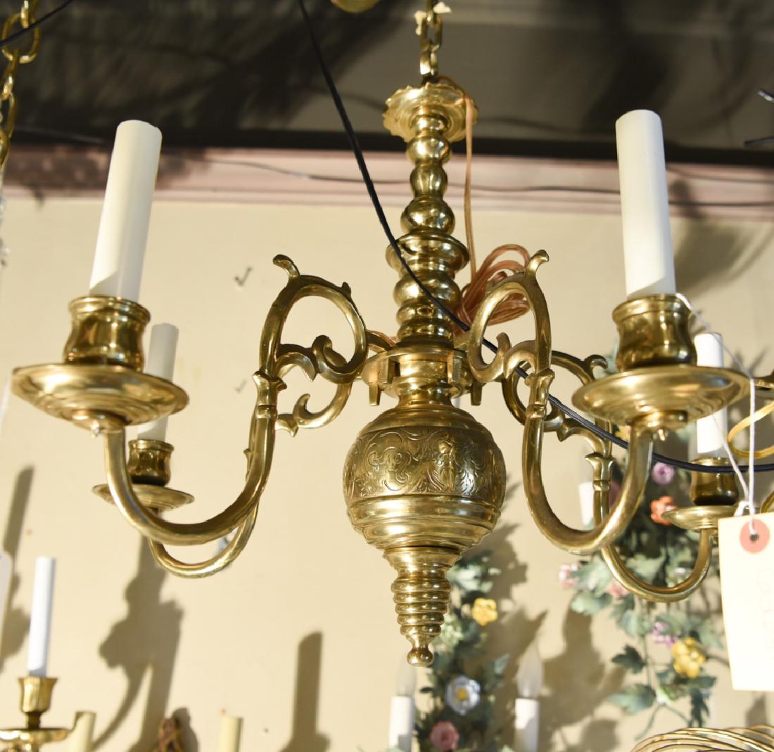 16TH CENTURY DUTCH STYLE BRASS CHANDELIER (1 of 6)