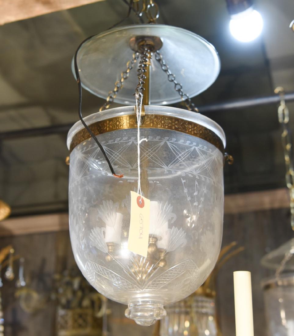 CONTEMPORARY BELL FORM GLASS DROP FIXTURE (1 of 4)