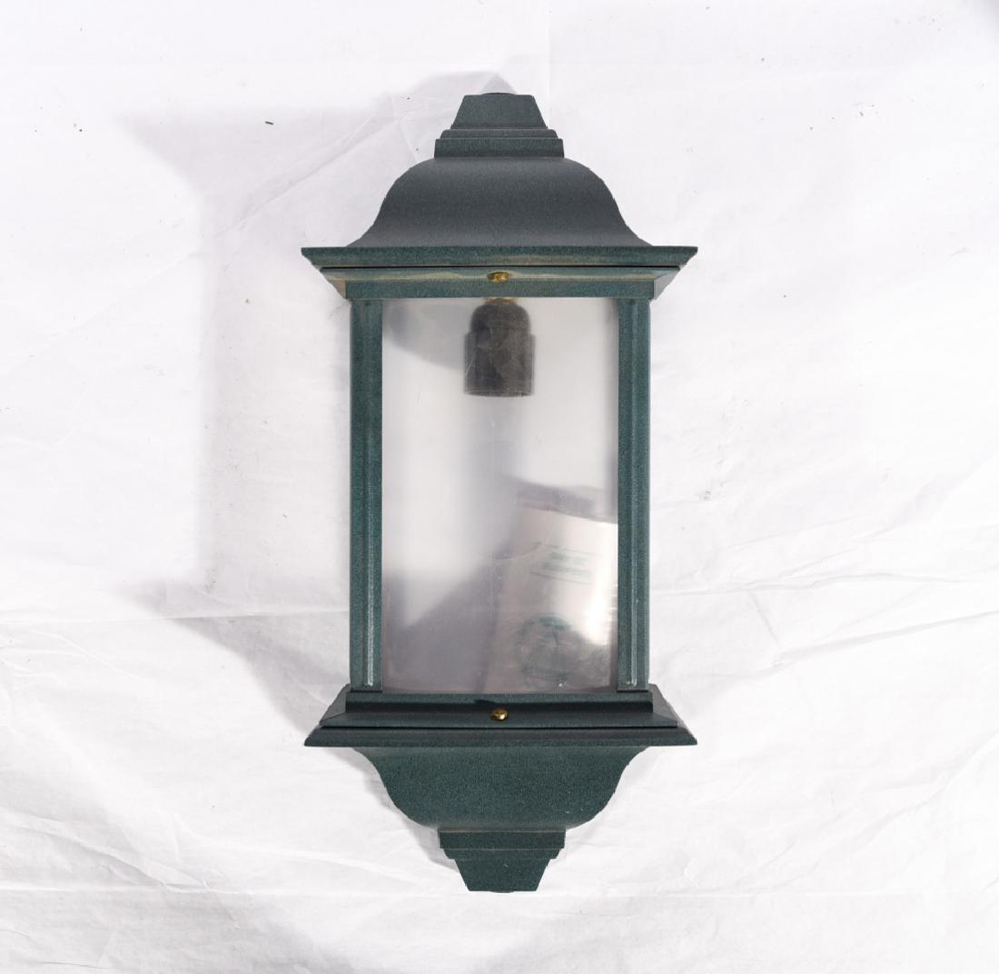 CONTEMPORARY FAUX VERDIGRIS LANTERN FORM SCONCE (1 of 6)