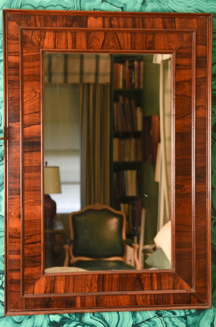 OGEE ROSEWOOD MIRROR: Dimensions: H 40.25" x W 28.5" Condition: No issues to note.