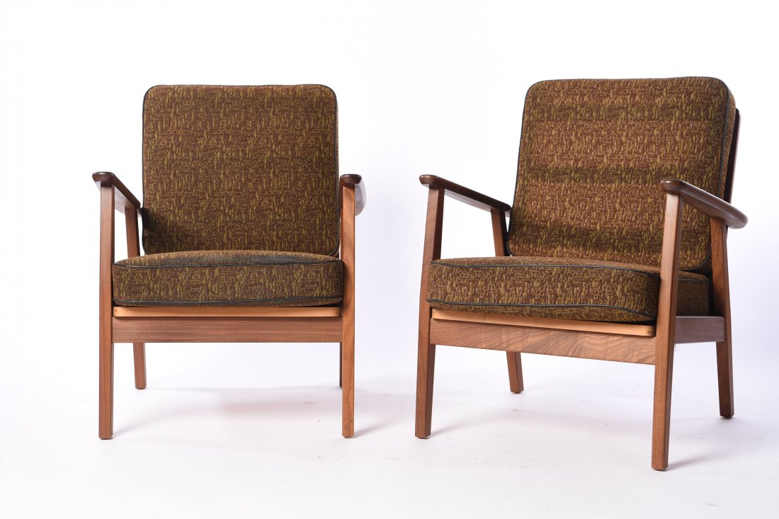 PAIR OF DANISH MID-CENTURY TEAK EASY CHAIRS (1 of 13)